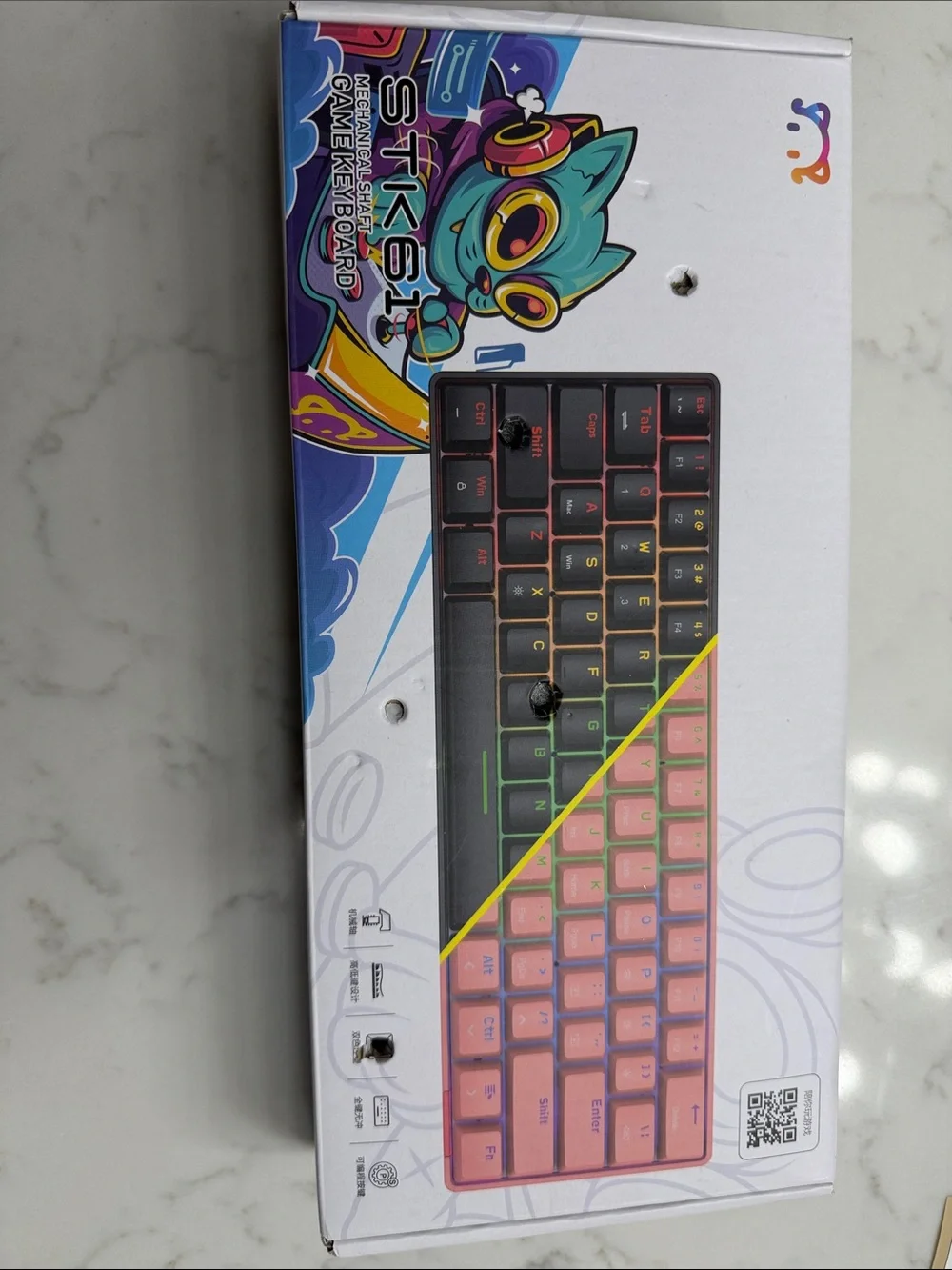 Backlit Compact Mechanical Keyboard - Black